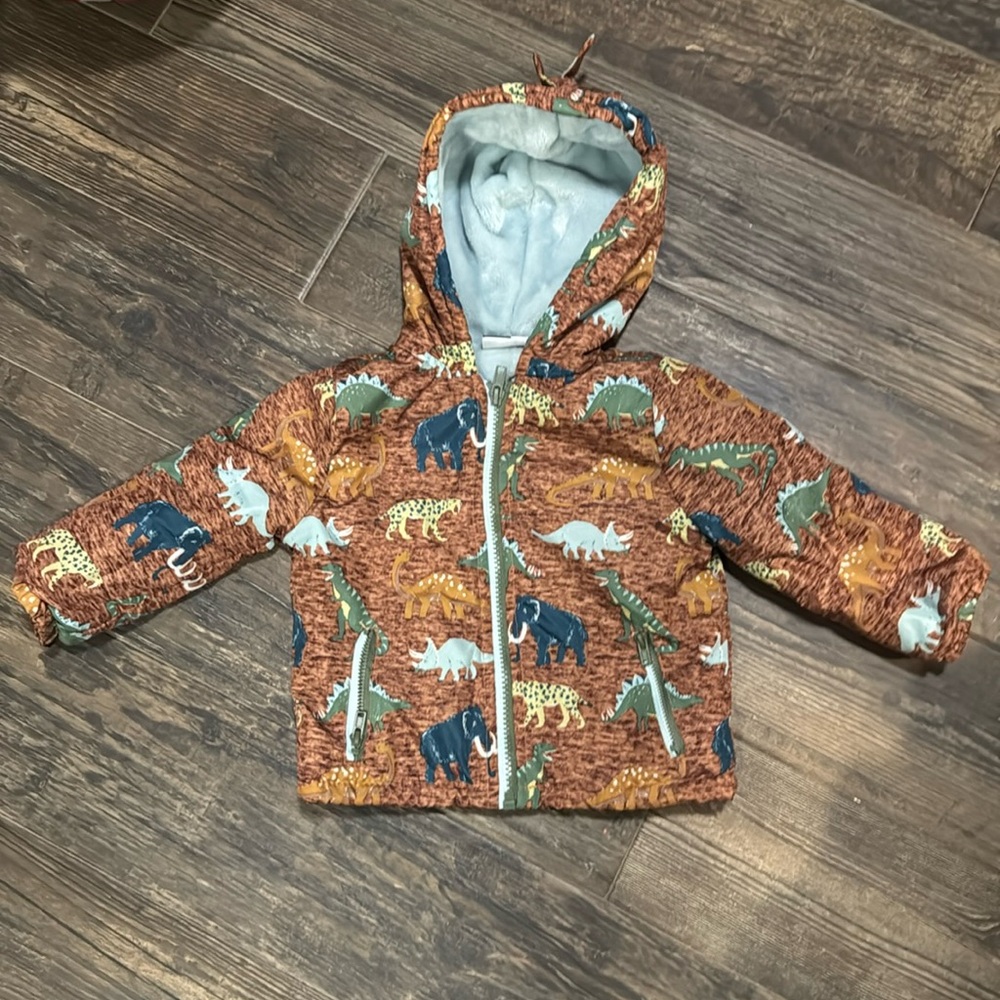 Toddler dinosaur winter jacket